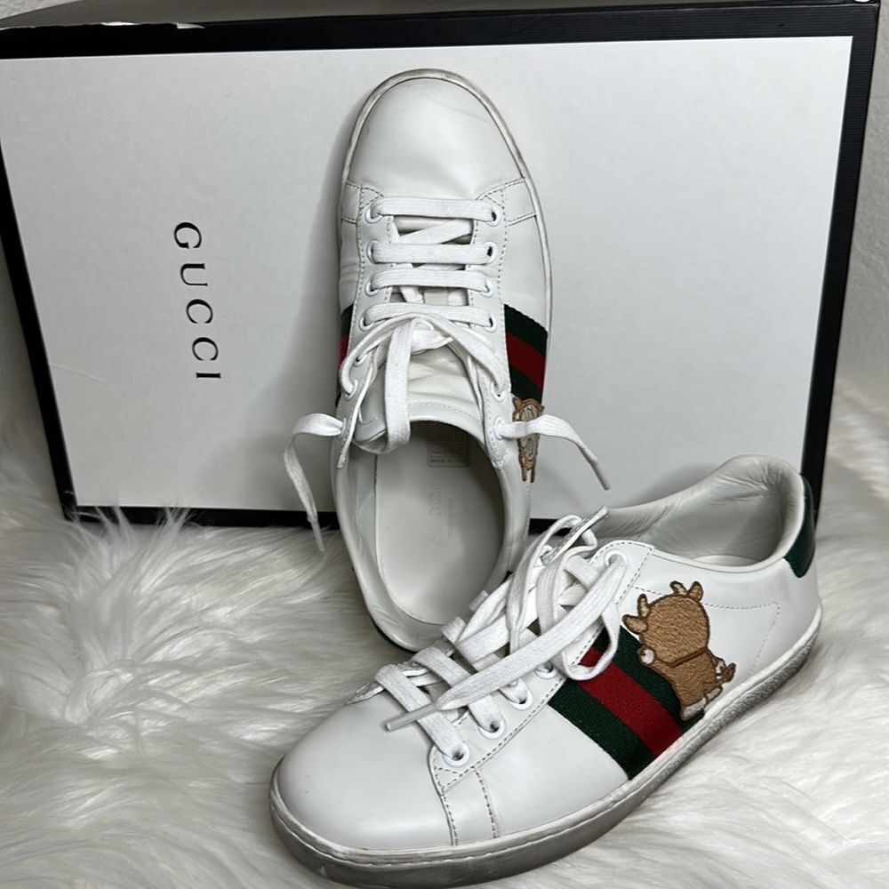 💯Authentic Gucci Sneakers with Cherryline Size 5.5 🍀 - Picture 10 of 15